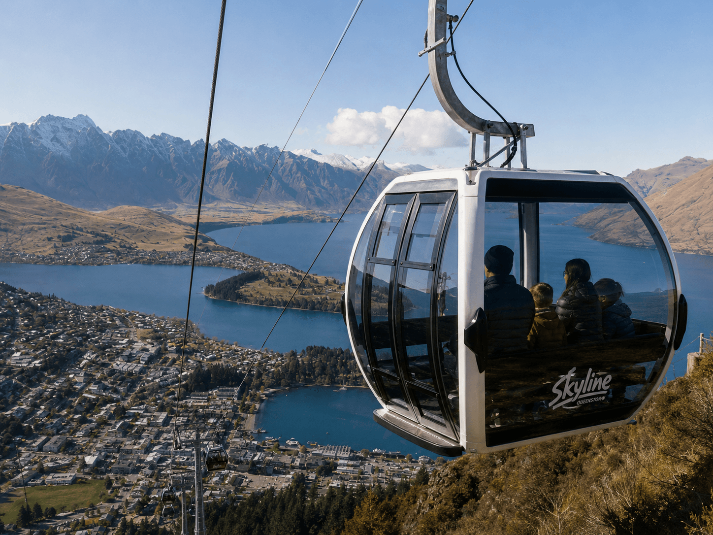 Queenstown and Lake Wakatipu seen from the gondola